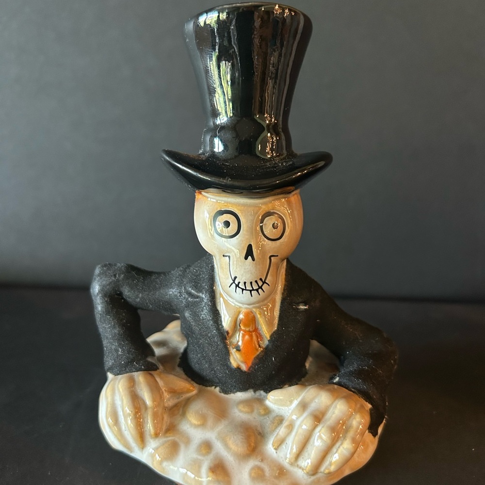 Yankee Candle Halloween Boney Bunch Jar Topper Lid Skeleton Retired 2012 NWOT
